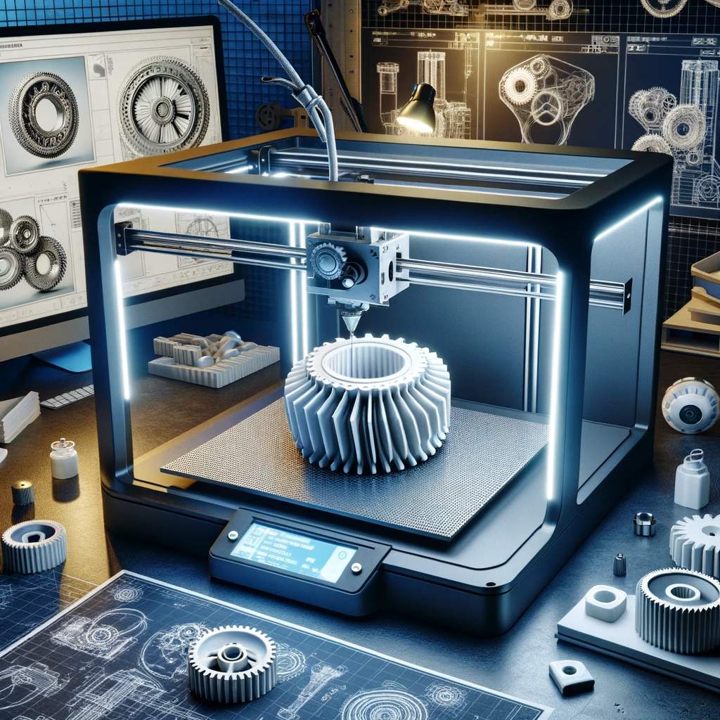 DALL·E-2023-11-18-13.34.09-An-image-illustrating-the-advanced-application-of-3D-printing-in-creating-ceramic-machine-components.-The-scene-showcases-a-high-tech-3D-printer-activ